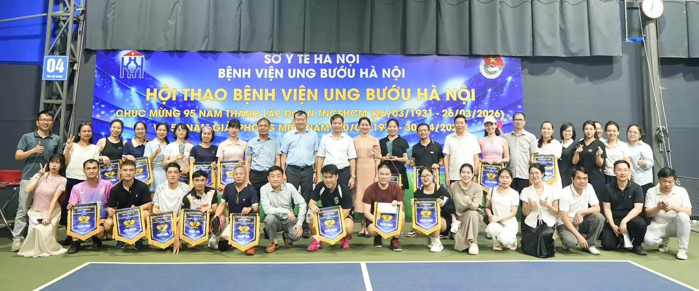 Chung kết giải pickleball – Hội thao thể dục thể thao Bệnh viện Ung Bướu Hà Nội năm 2026