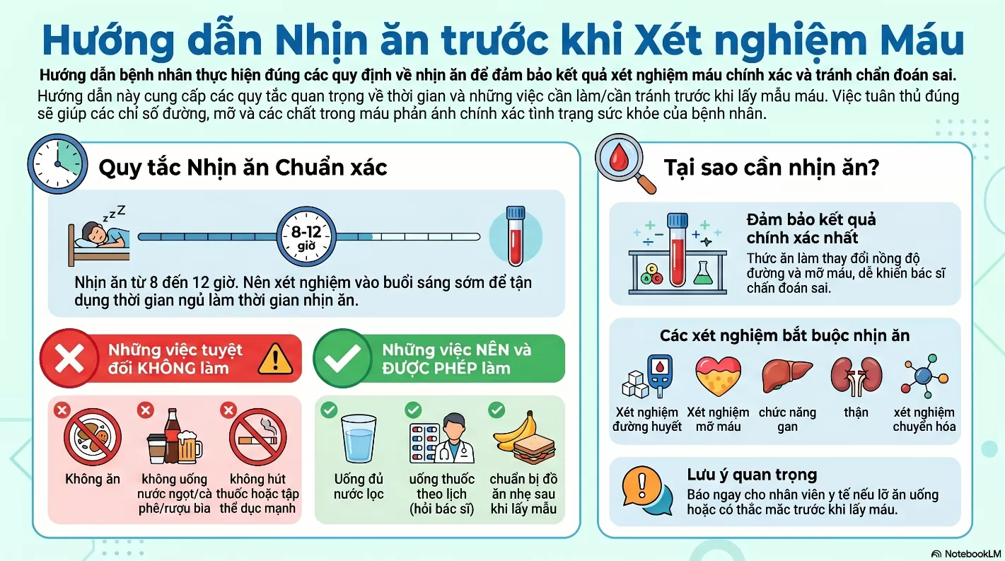 Nhịn ăn trước khi xét nghiệm máu: những điều cần biết