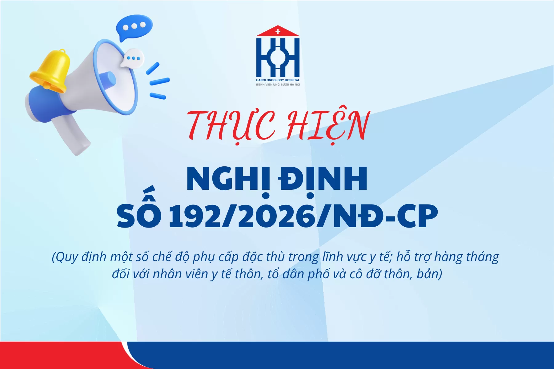 Công văn số 5421/SYT-TCCB ngày 5 tháng 6 năm 2026 của Sở Y tế Hà Nội về việc phổ biến Nghị định số 192/2026/NĐ-CP (quy định một số chế độ phụ cấp đặc thù trong lĩnh vực y tế; hỗ trợ hằng tháng đối với nhân viên y tế thôn, tổ dân phố và cô đỡ thô